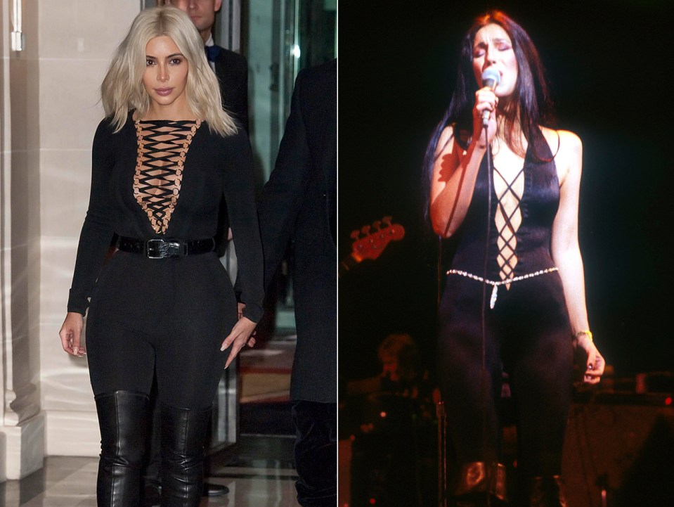  Kim in 2015 compared with Cher in 1977