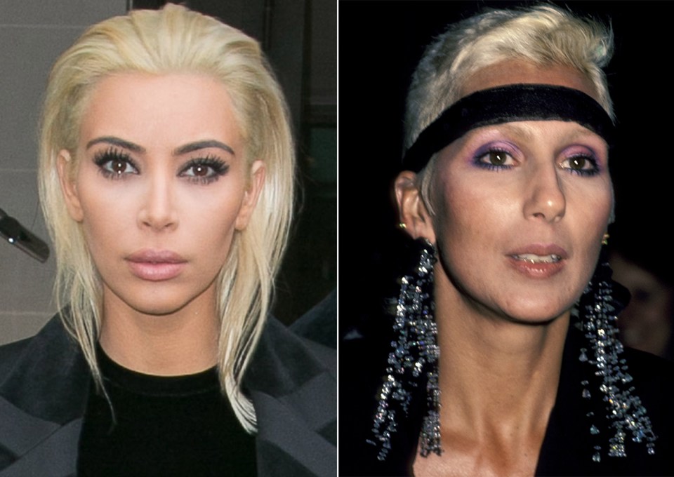  Even in the hair stakes Kim seems to take inspiration from Cher