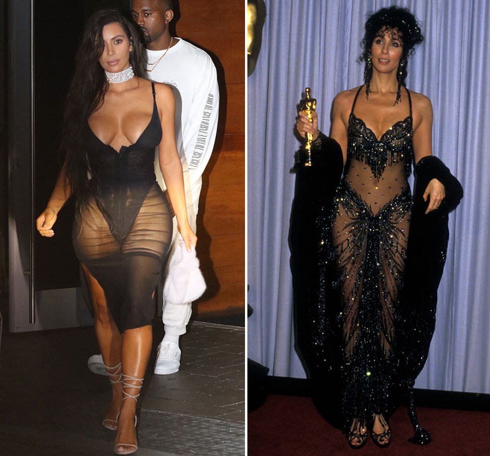  Kim seems to be a fan of revealing outfits donned by Cher years ago