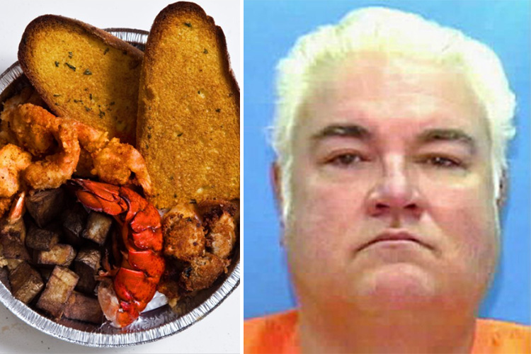  Allen Lee ‘tiny’ Davis ordered lobster tail, fried potatoes, fried shrimp, fried clams, garlic bread and a root beer