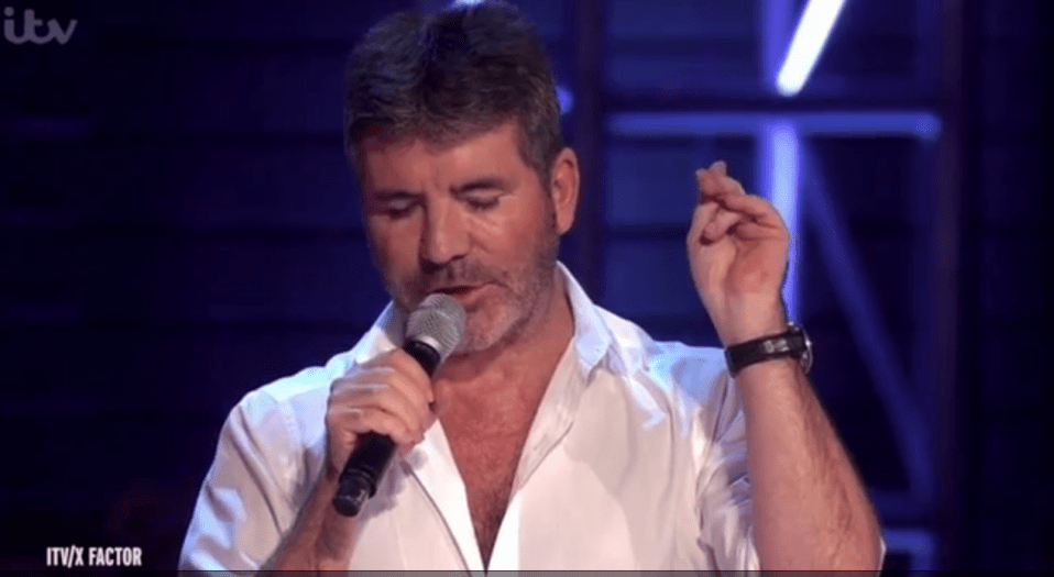  Simon Cowell told her to take a seat - or, well, sofa