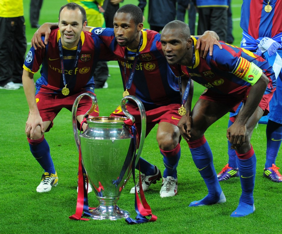  Andres Iniesta won a third Champions League medal with Barca at Wembley