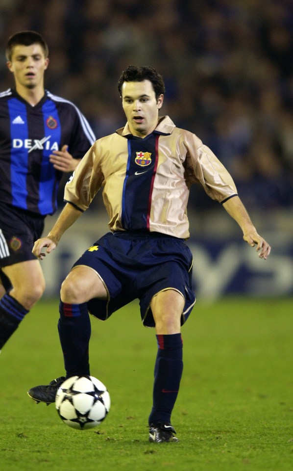  Andres Iniesta makes his Barcelona debut in Champions League tie in 2002