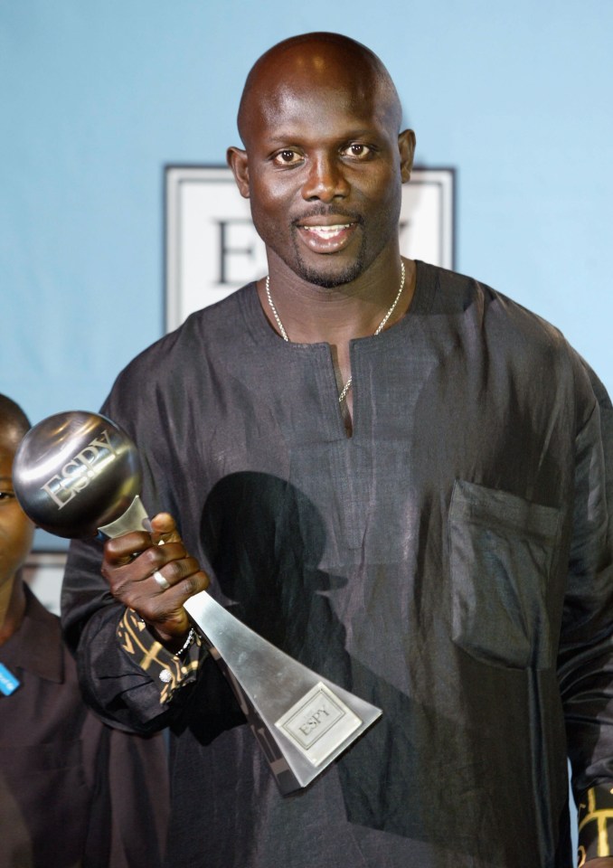 George Weah was presented with the prestigious ESPY award in 2004