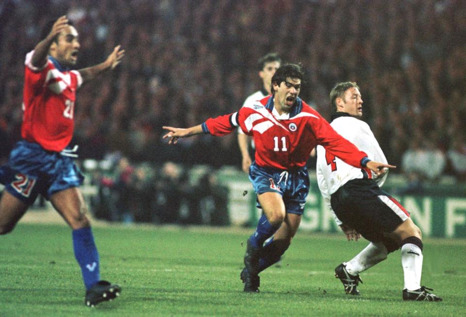  Marcelo Salas scored twice for Chile in 2-0 victory over England at Wembley in 1998