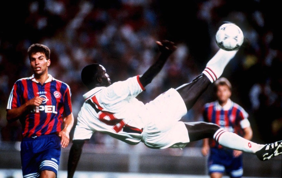  George Weah was one of most iconic footballers of his generation at AC Milan