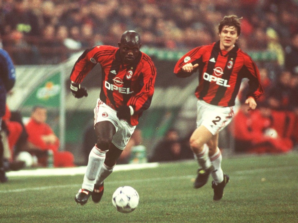  George Weah won two league titles during his time in Serie A with Milan