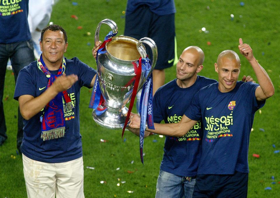  Henrik Larsson helped Barcelona win the Champions League in Paris in 2006