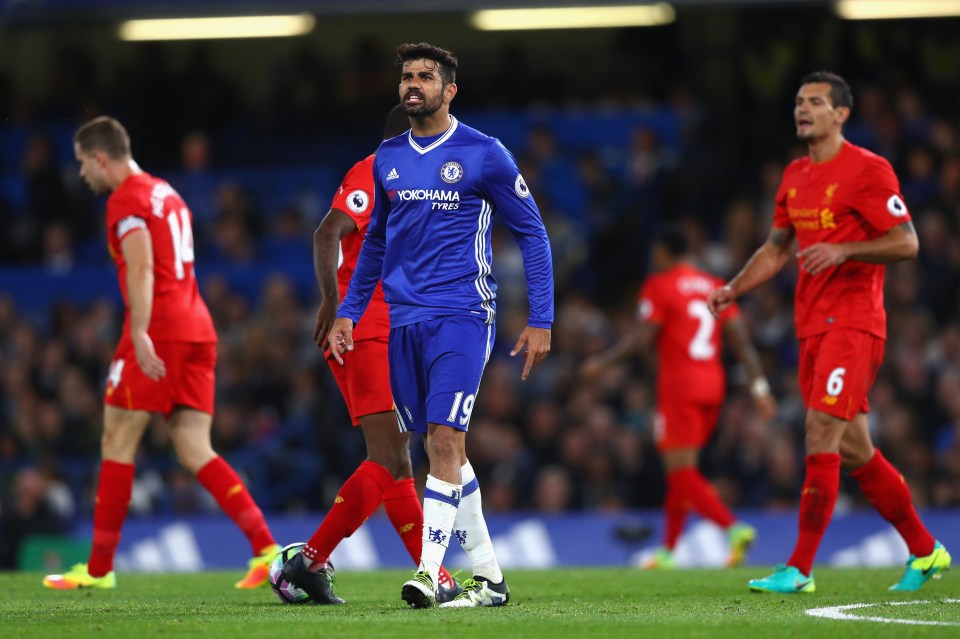  Chelsea striker Diego Costa scores again but left frustrated after Blues first defeat of season