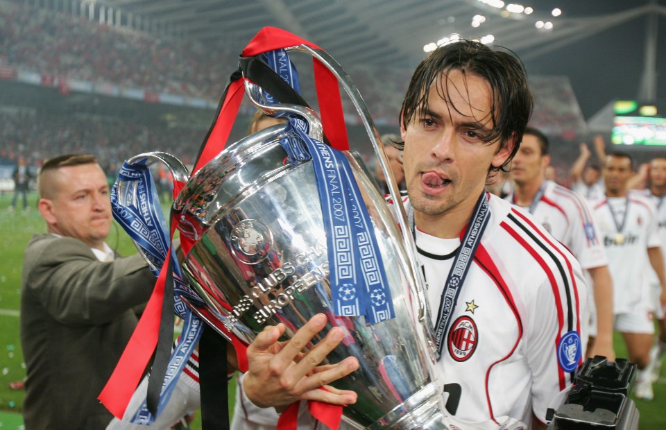  Filippo Inzaghi scored twice to win Champions League for AC Milan in 2007