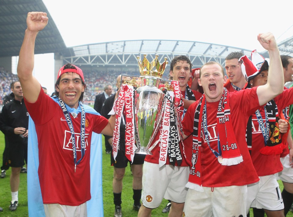  Wayne Rooney's second Premier League medal came a year later in 2008