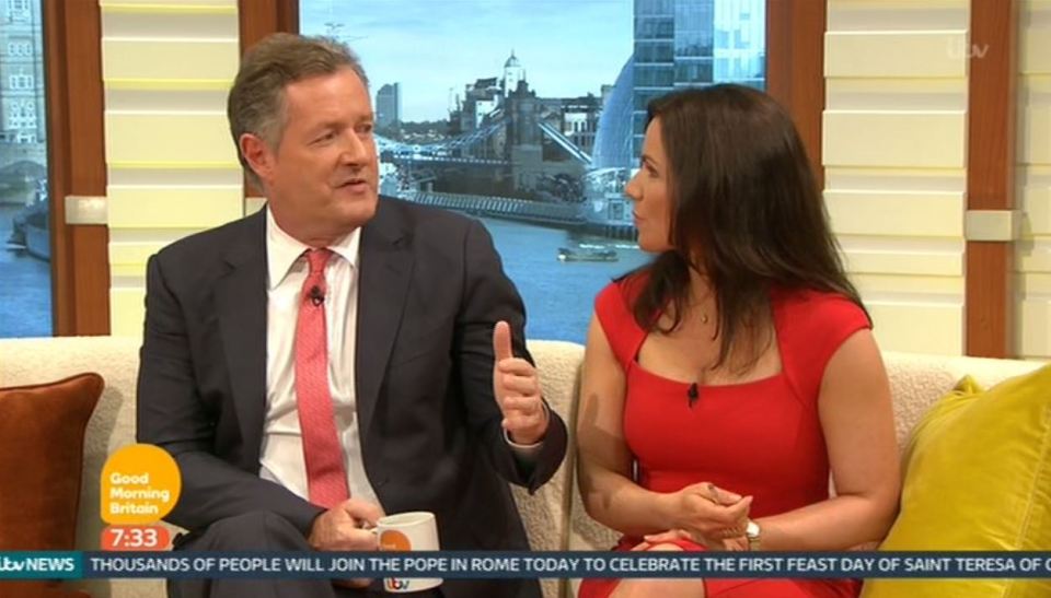 Piers was stunned by Susanna's comment 