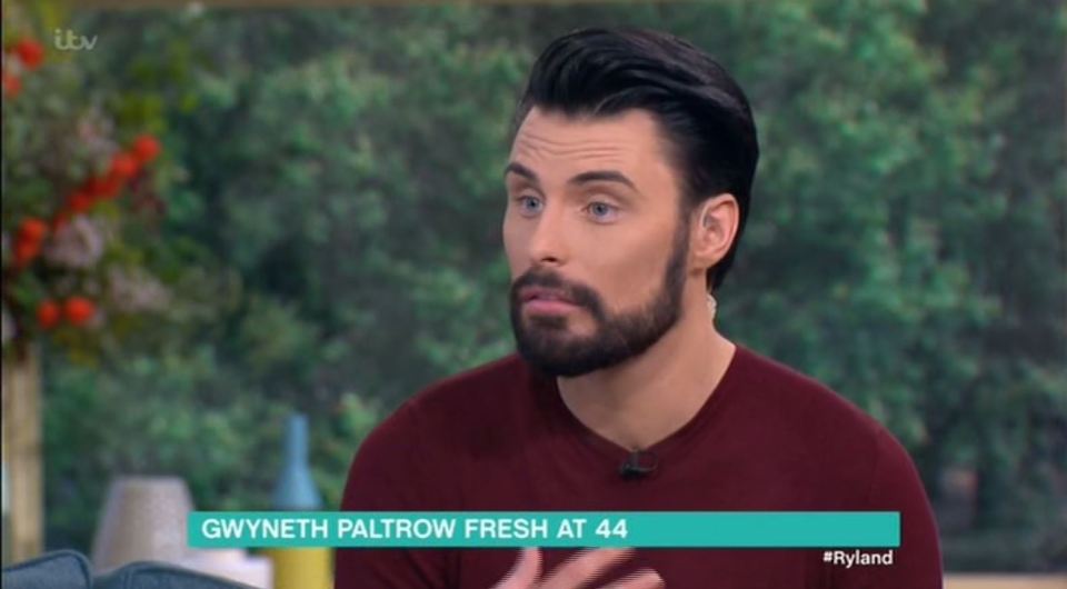  Rylan Clark-Neal discussed Gwyneth Paltrow's make-up free selfie on This Morning