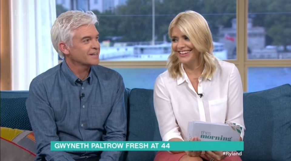  Holly and Phil looked bemused by Rylan's comments