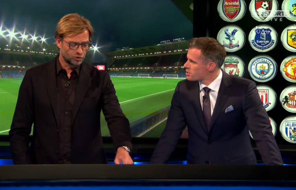  Jurgen Klopp was speaking on Monday Night Football and delighted viewers with his talk of tactics