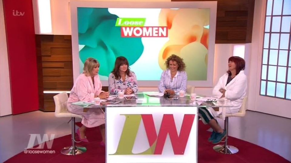  Loose Women opened Tuesday's show in their nightwear