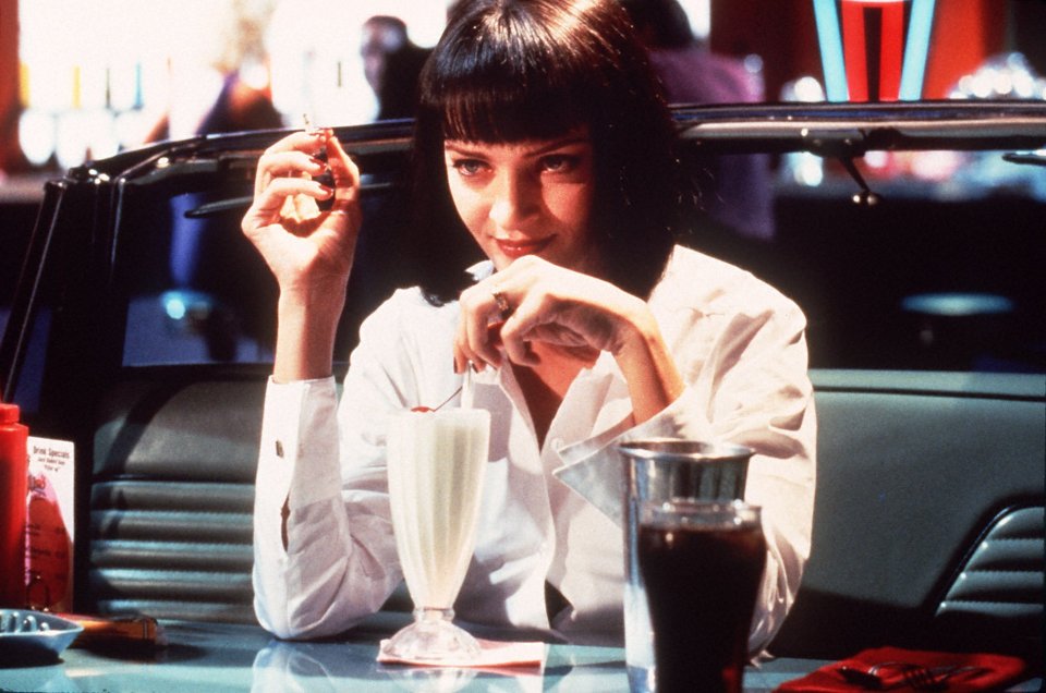  Uma Thurman as gangster's moll Mia in Pulp Fiction