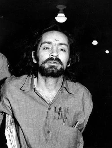  Charles Manson heads for court in Los Angeles on Aug. 6, 1970 in his trial for murder in the slayings of actress Sharon Tate and six others