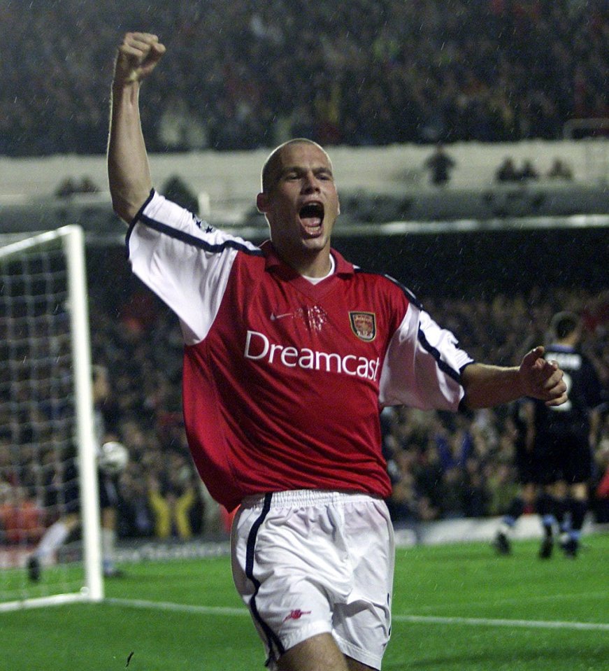  Freddie Ljunberg won plenty of silverware with Wenger at the helm