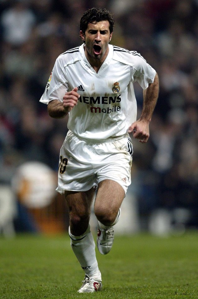 The Portuguese legend himself swapped the Nou Camp for the Bernabeu in 2000