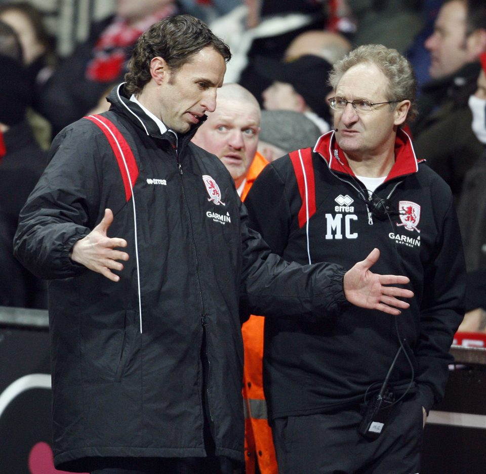  Gareth Southgate managed Middlesbrough for three years but suffered relegation in 2009