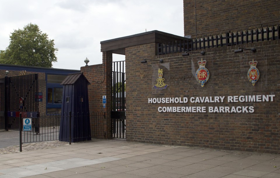  The three men were discovered in the engine only when the bus arrived at the barracks near Windsor Castle