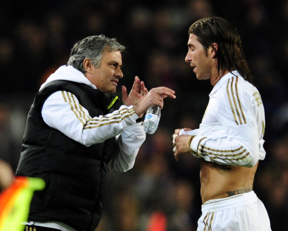 Sergio Ramos once saw red for Real Madrid in a Jose Mourinho v Pep Guardiola game