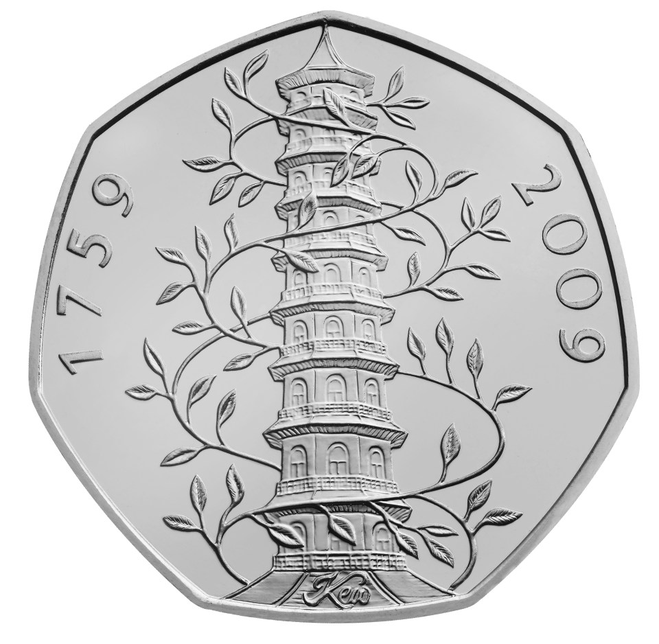  The 50p coin launched in 2009 to celebrate the 250th anniversary of the Royal Botanic Gardens