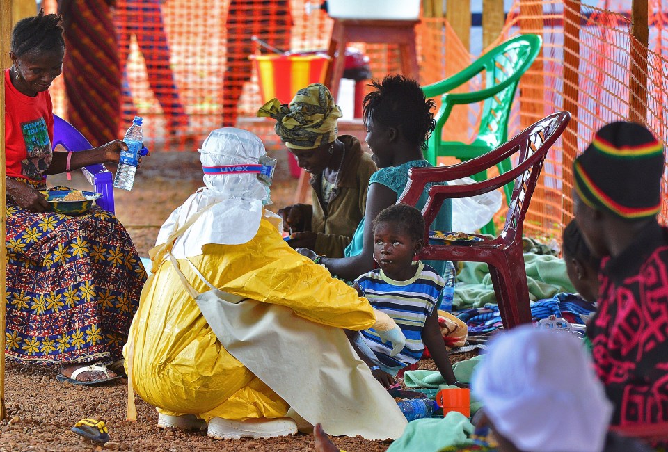  Ebola is spread via a person’s bodily fluids. Coming into a contact with an Ebola patient’s blood secretions, organs, sweat, urine, tears, semen and other fluids, can cause the infection to spread