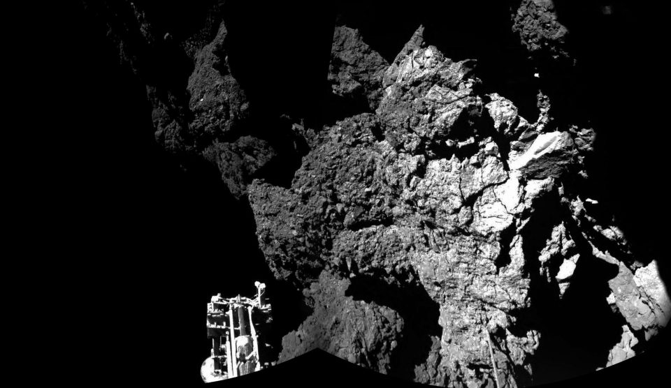  This picture from the European Space Agency shows the surface of Comet 67P/Churyumov-Gerasimenko