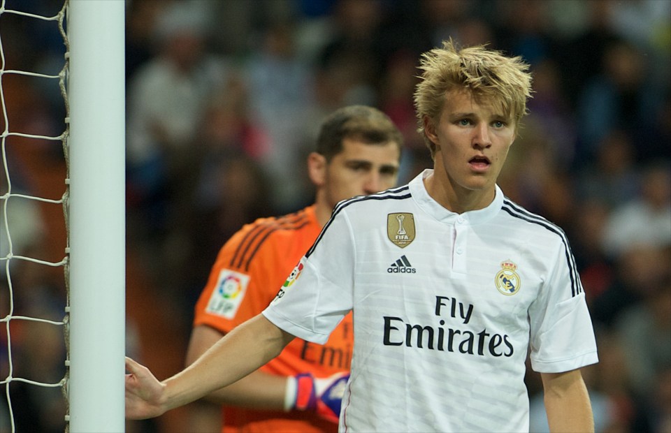  Martin Odegaard has been named in Real Madrid's Champions League squad