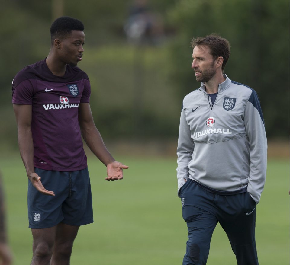  Chalobah with u21 boss Gareth Southgate