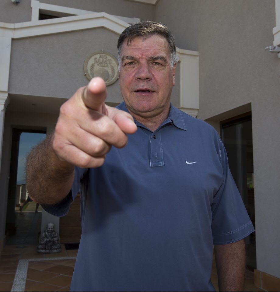  Ashen villa . . Big Sam at his house in Spain