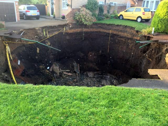  The sinkhole appeared at the beginning of October last year