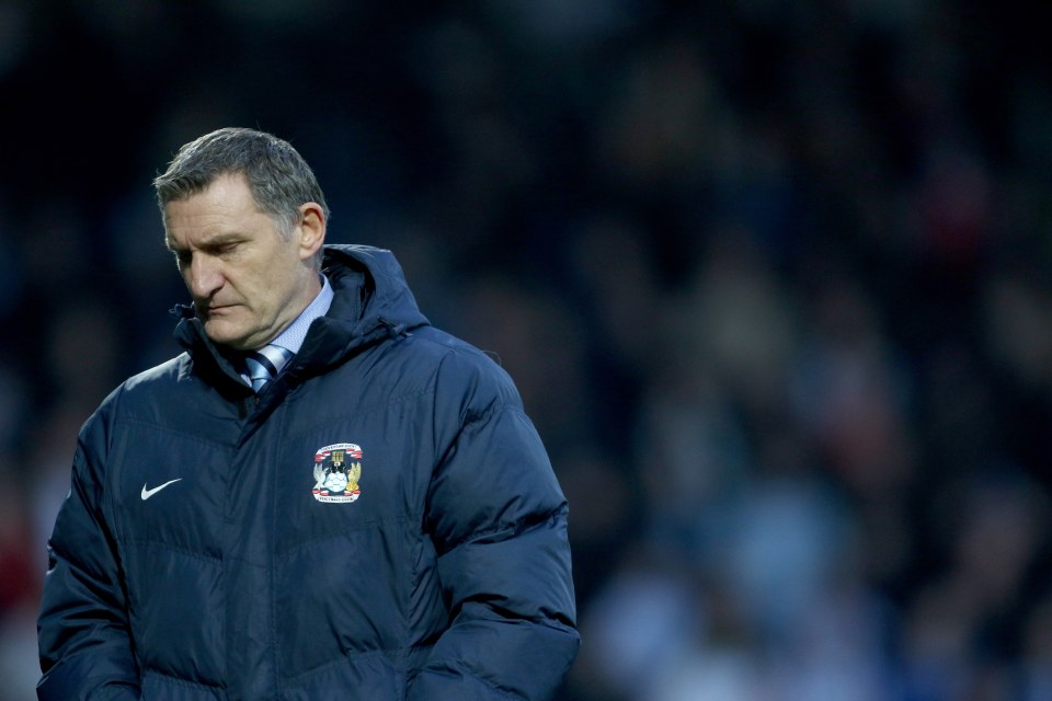  Tony Mowbray is a manager under pressure at Coventry City