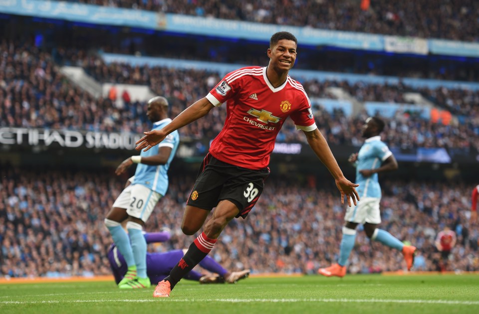  Marcus Rashford netted the winner last time Man United played Man City