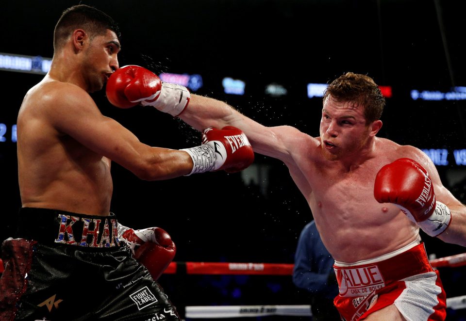  Amir Khan took a pounding in his last fight with Saul 'Canelo' Alvarez