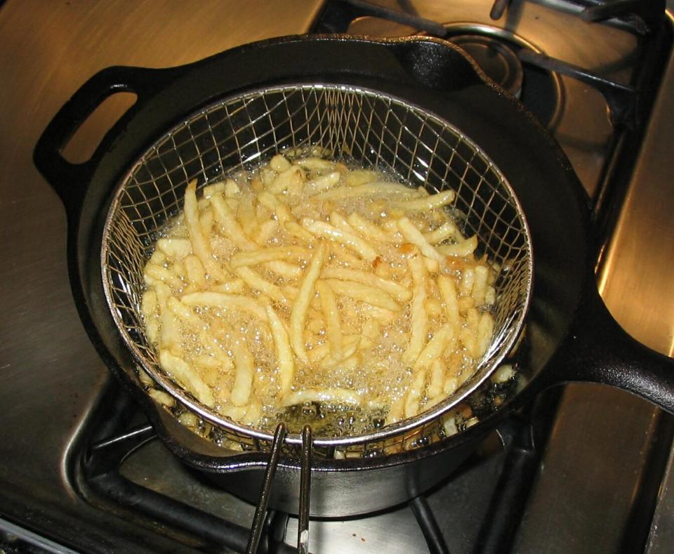  Accident occurred after Joanne accidentally switched the hob her chip pan (similar to the one pictured) was sitting on, causing it to boil