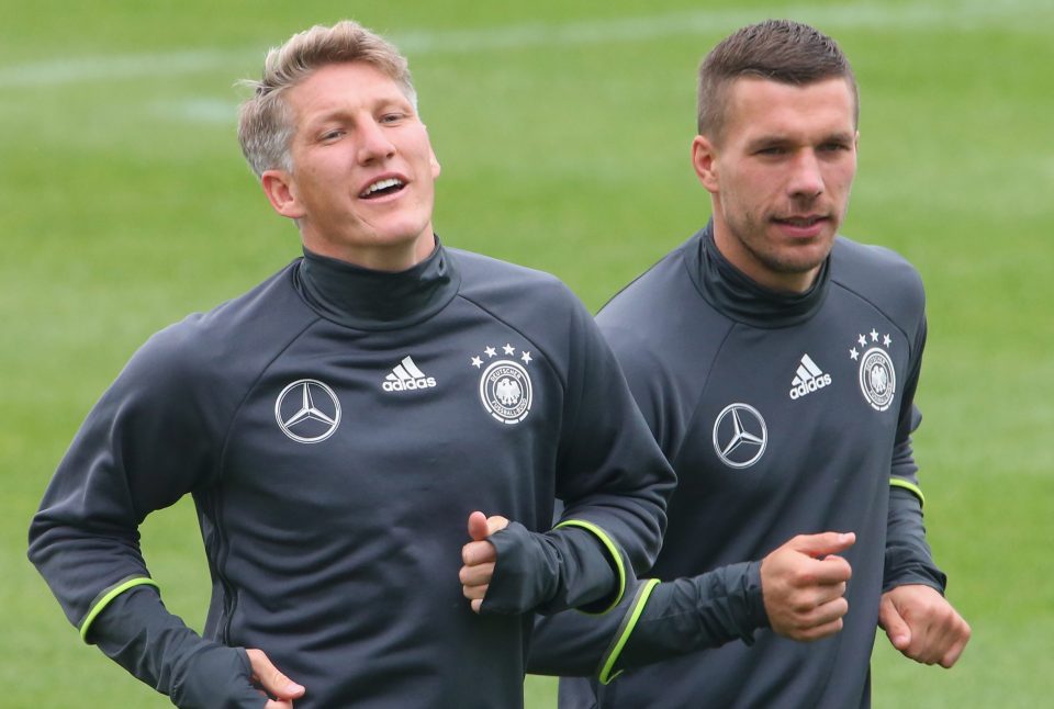  Podolski has hinted he could move to the MLS with Schweinsteiger