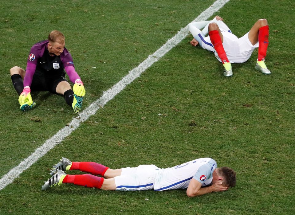  Flat out...that's the effect Iceland's win had on the England players