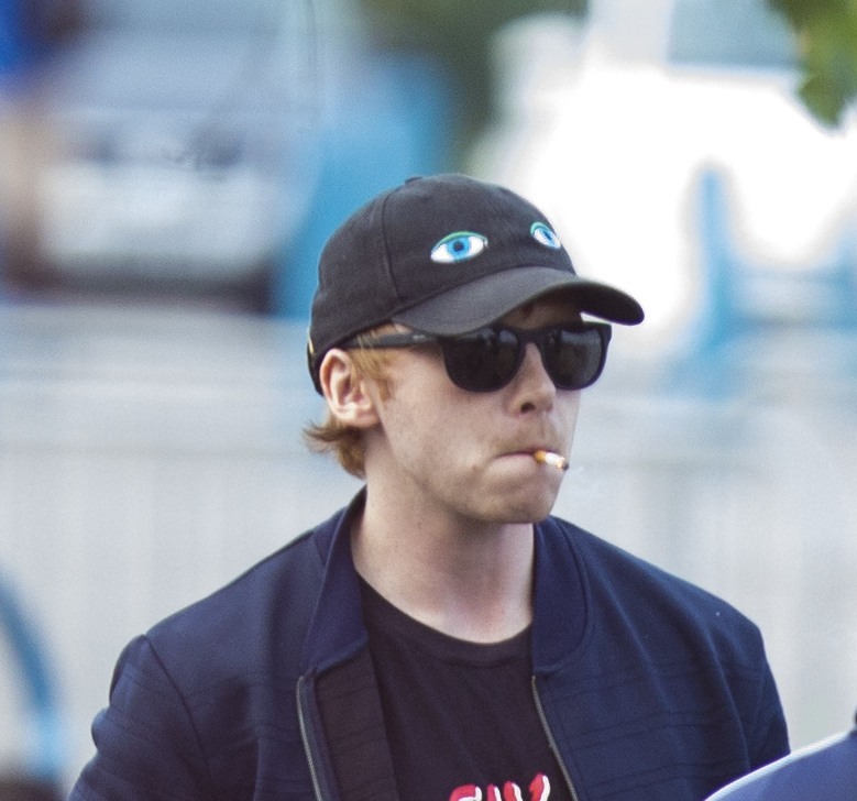  The actor was also seen smoking at Thorpe Park in July