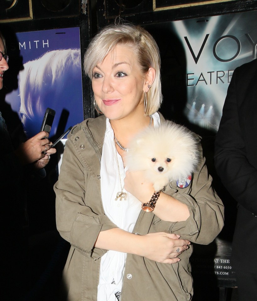  Sheridan smuggles in her dogs while performing at the West End