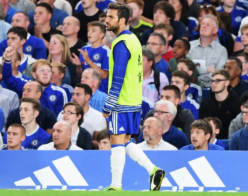 Cesc Fabregas has been sidelined by new Chelsea manager Antonio Conte