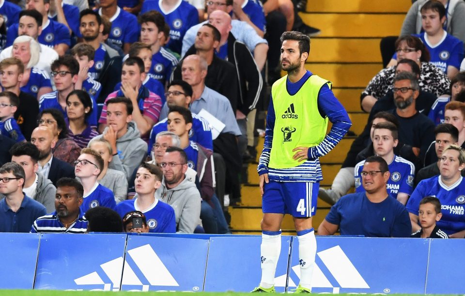 Fabregas has been warming the bench this season