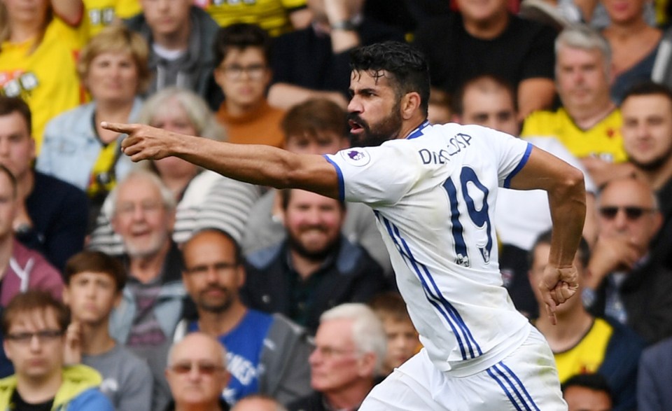  Costa has been in fine form for Chelsea so far this season