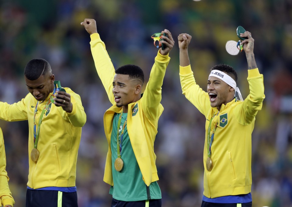  Jesus also led Brazil to gold glory at the Rio Olympics