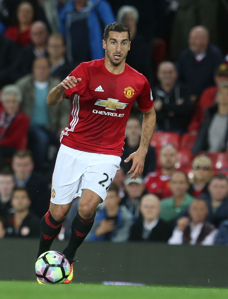 Henrikh Mkhitaryan will make his first start for Manchester United in the derby