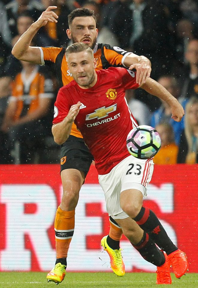  Luke Shaw...heavily criticised by Mourinho