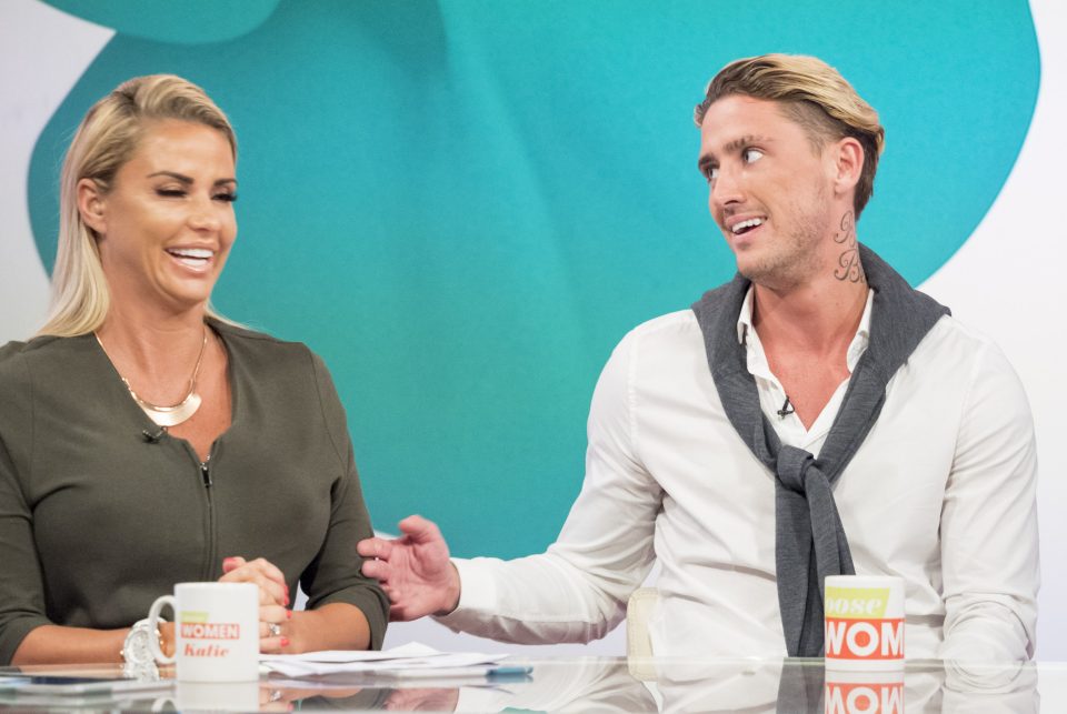  Katie and Bear enjoyed a flirt during his appearance on Loose Women several weeks ago