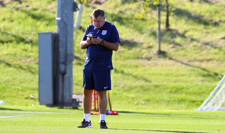  Sam Allardyce has a whole team of celebs assisting him with his England squad selection